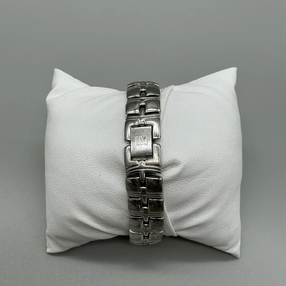 ESQ Swiss E5126 Womens Watch 24mm MOP Dial Stainless Band New Battery 7.5